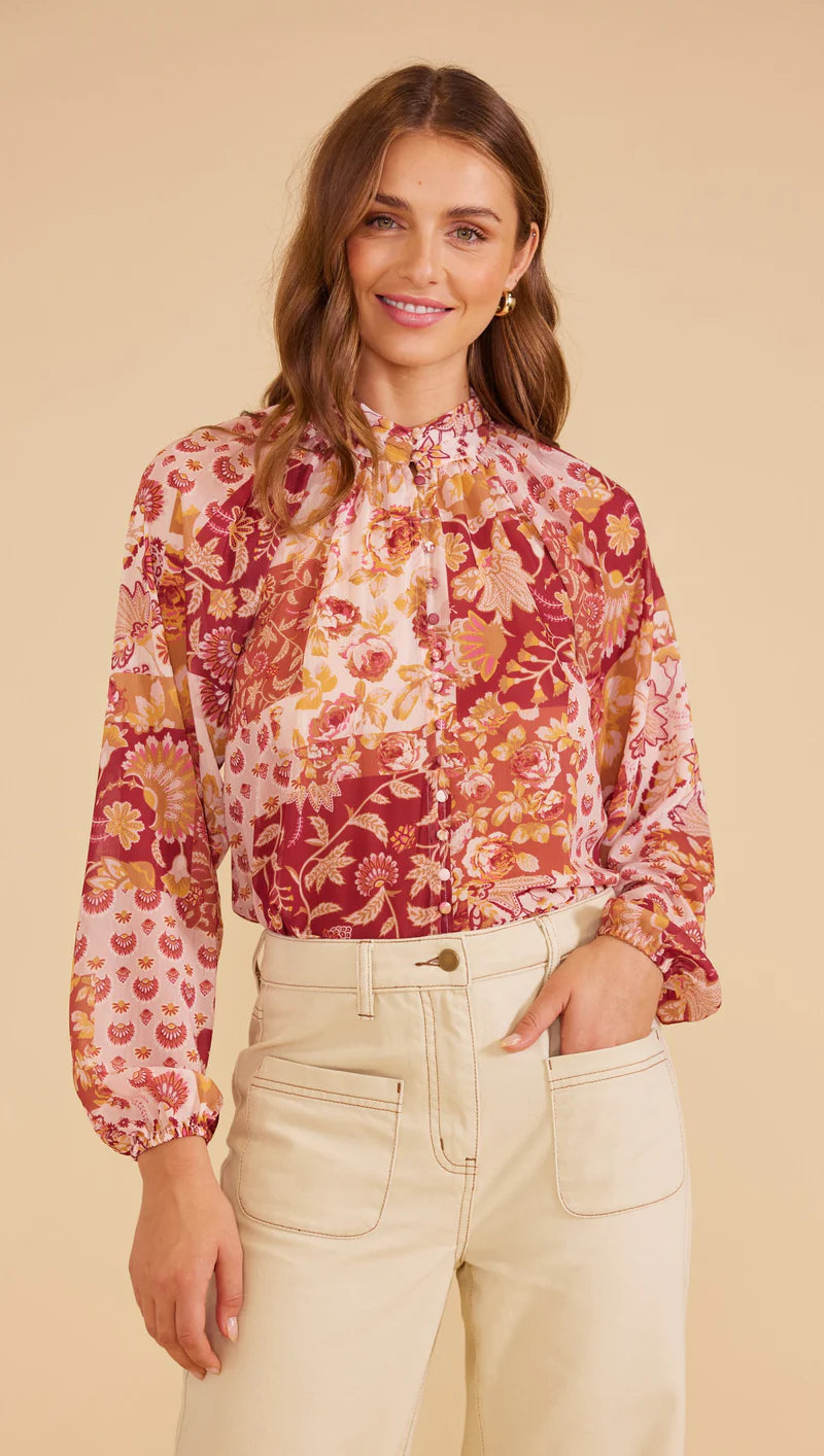 Minkpink - Rylee Blouse - Pink Floral