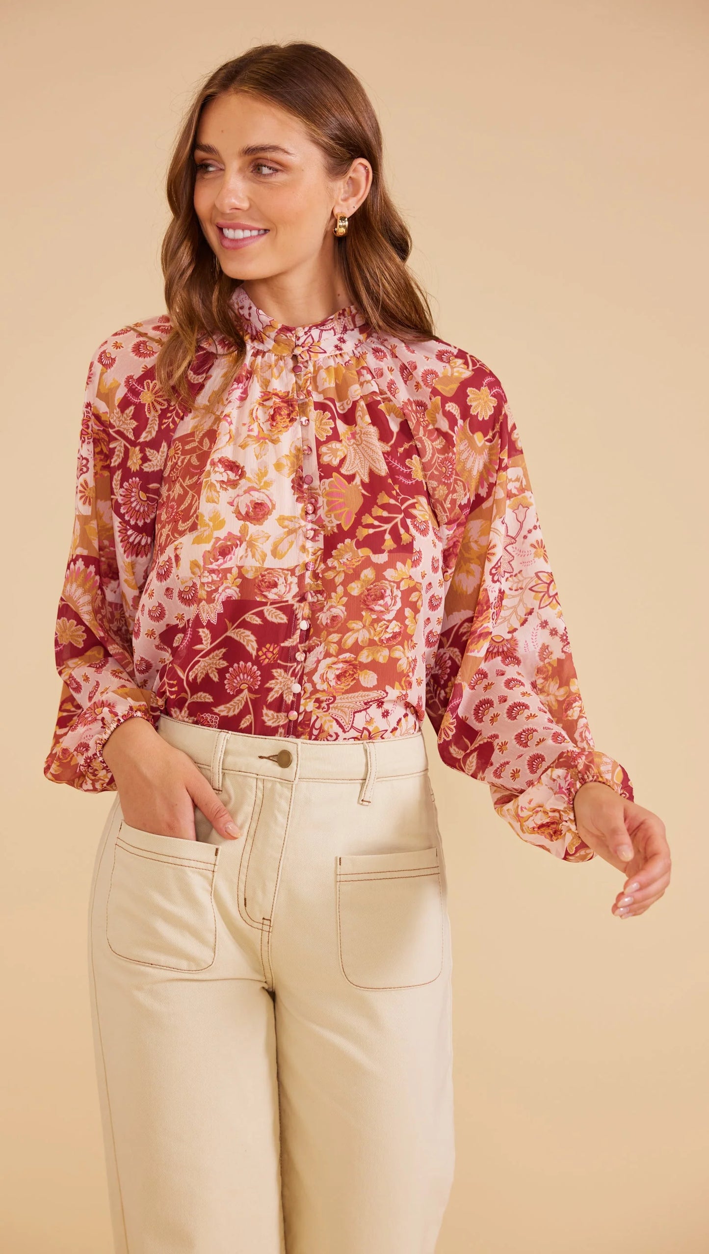 Minkpink - Rylee Blouse - Pink Floral