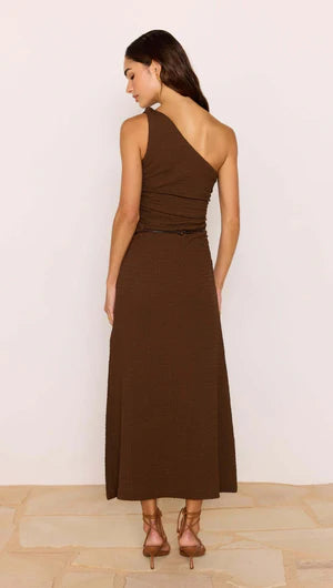 Minkpink Delphine Midi Dress Chocolate