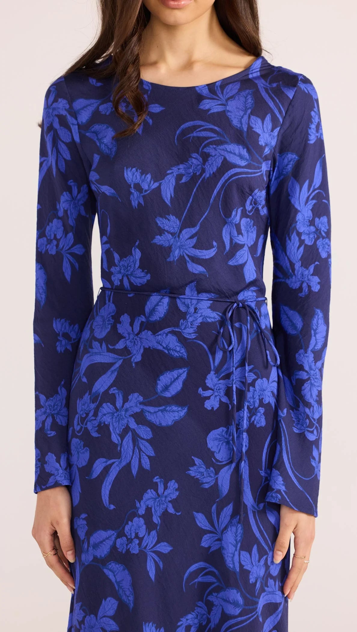 Minkpink Gianna Bias Maxi Dress MG2502665 Blue Floral