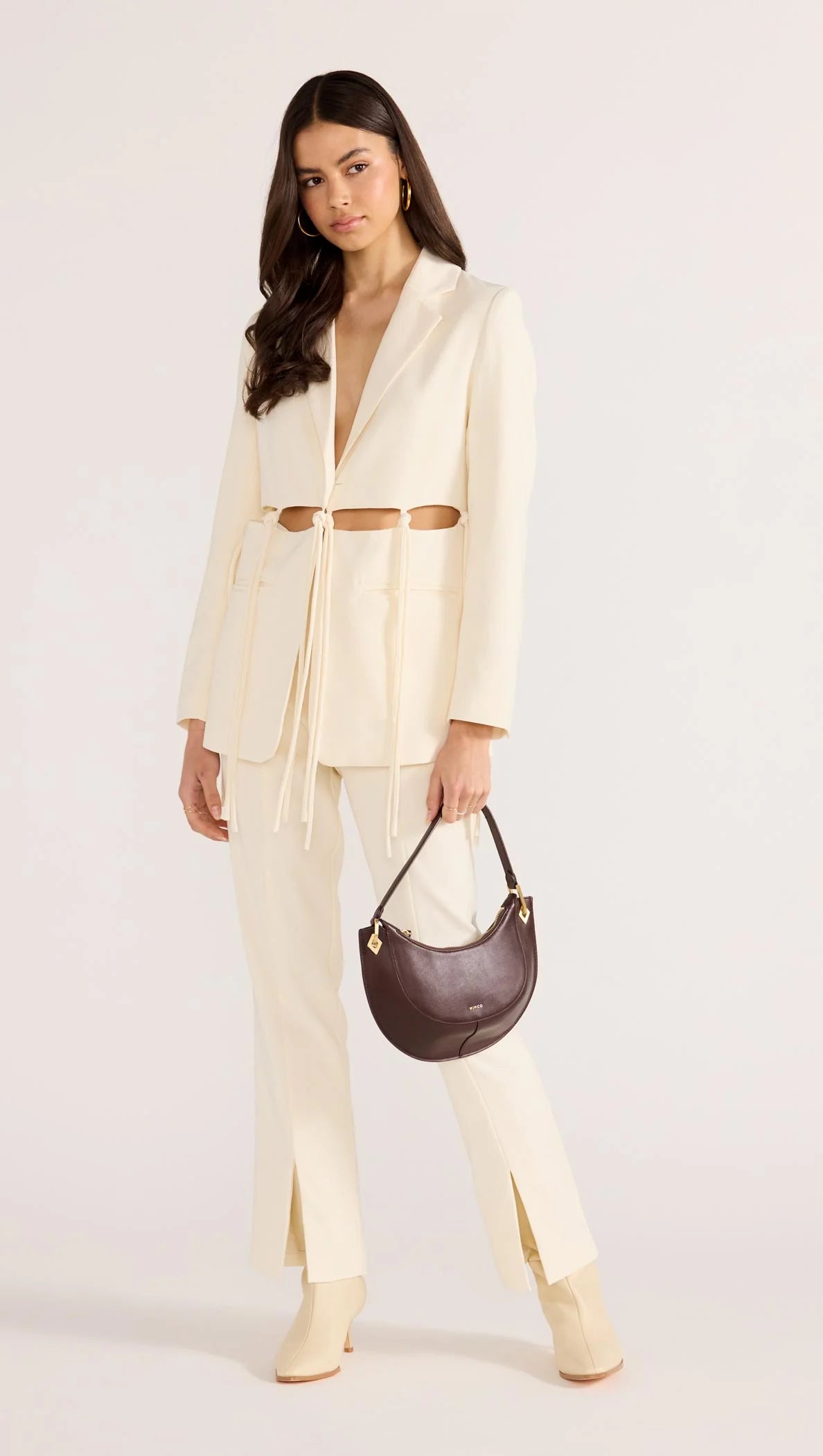 Minkpink Maeve Panel Pant MG2502442 Ecru