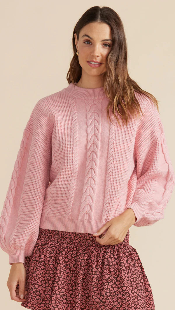 Minkpink Kalgan Cable Jumper - Blush