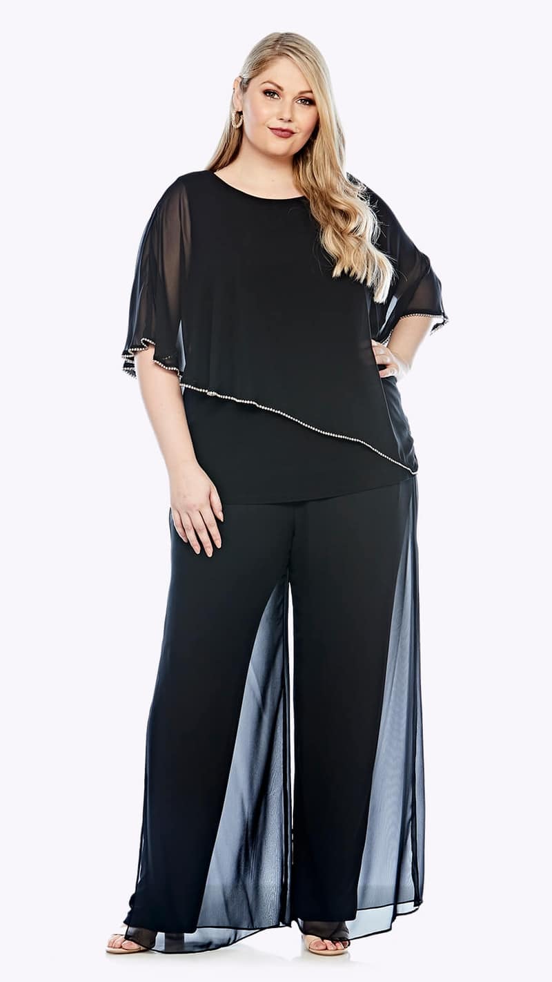 Joshua James Wide leg pant - black