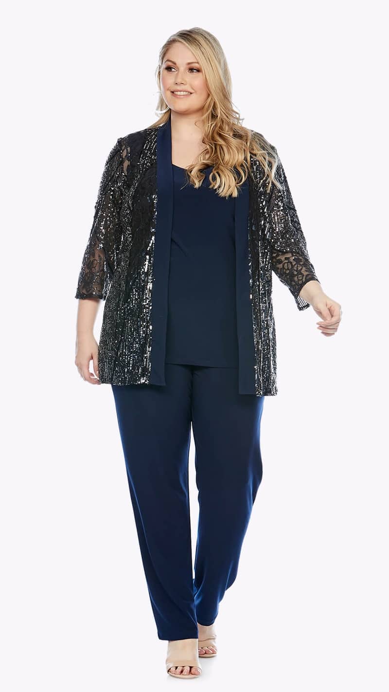 Layla Jones LJ0349 Midnight 3 piece pant suit