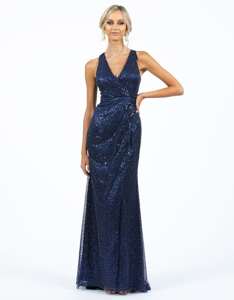 Bariano - Geneva V Neck Gown
