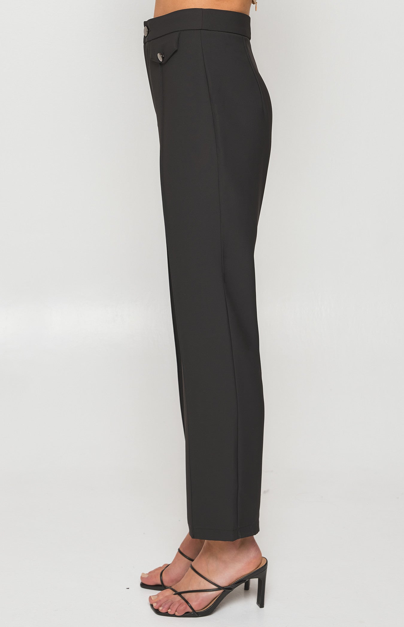 Style State Tapered Pants with Floral Seam SPA424A