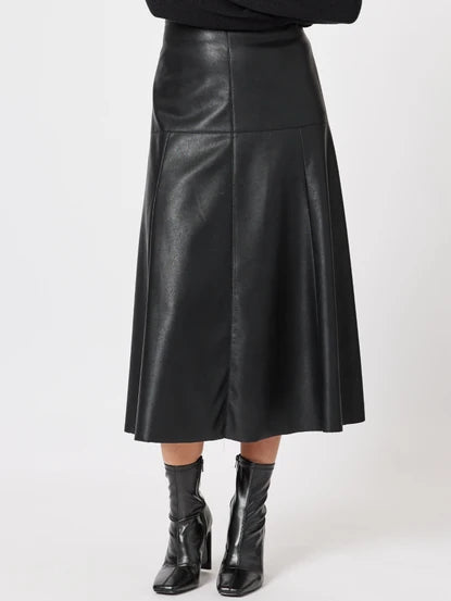 Hammock & Vine Brooke Vegan Leather Skirt - Black
