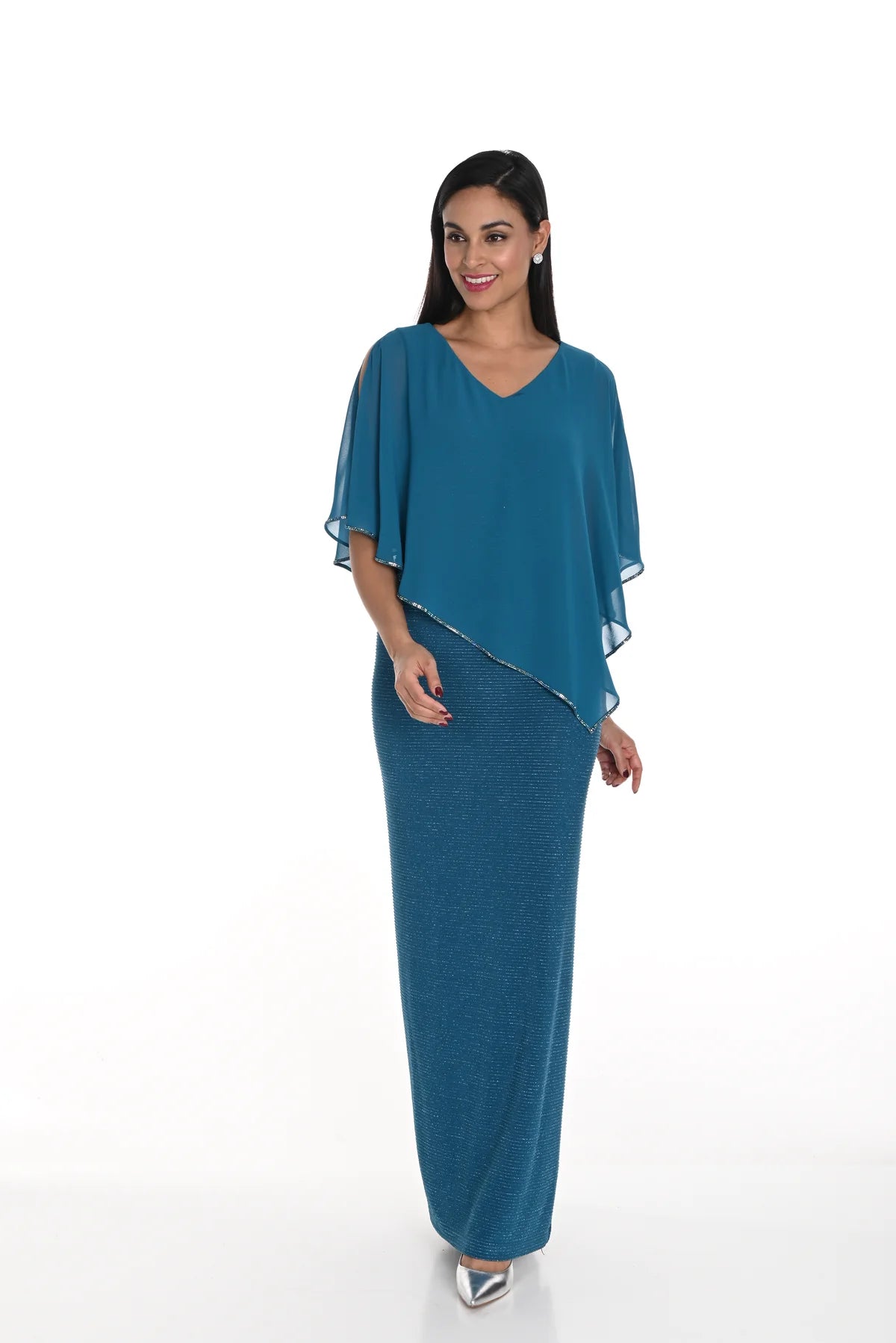 Frank Lyman Knit Dress Teal Blue 249301