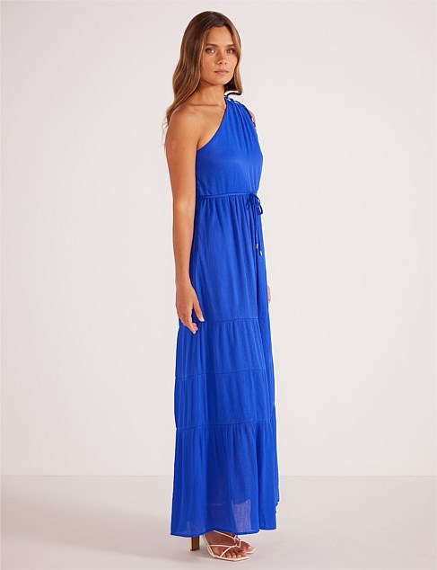 Minkpink Kameo One Shoulder Maxi Dress Cobalt