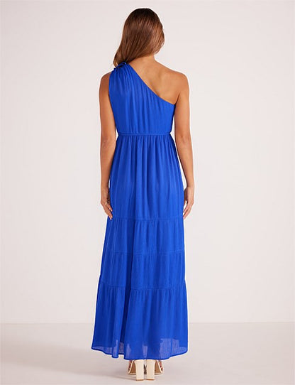 Minkpink Kameo One Shoulder Maxi Dress Cobalt