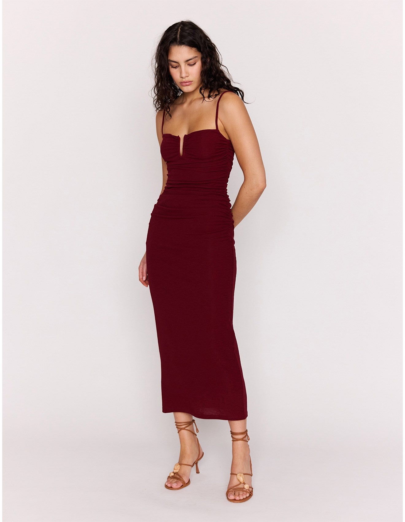 minkpink maxi dress Minkpink Mila Gathered Maxi Dress MG2601154 – DimplesBoutique