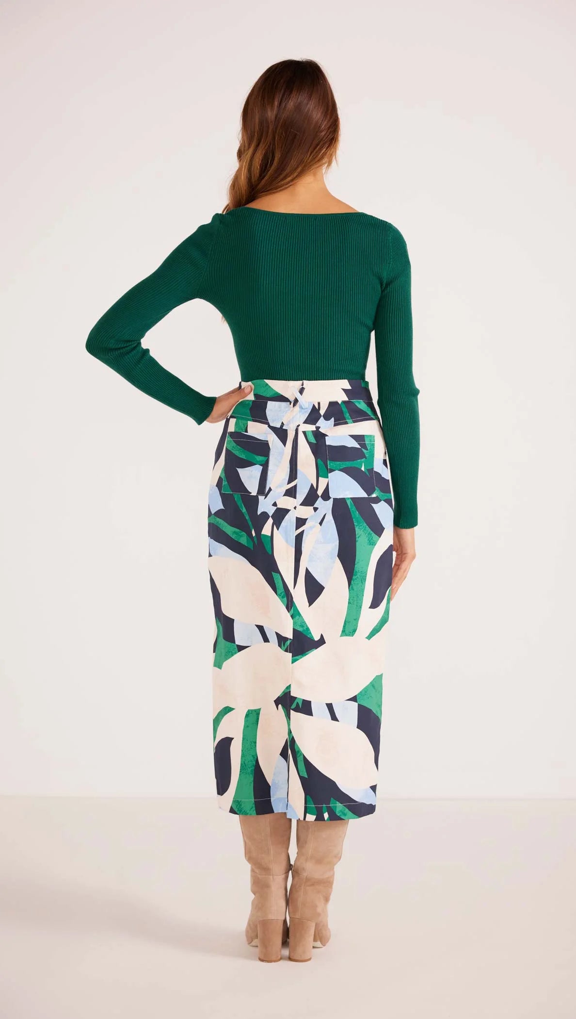 Minkpink Faven Drill Midi Skirt