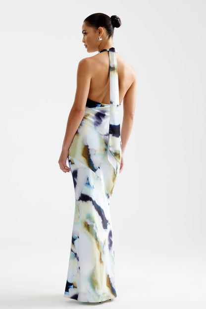 Lexi Novia Dress - Blue Mineral Print