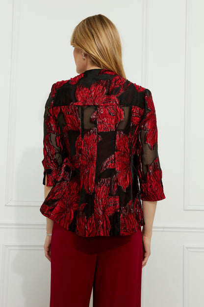 Frank Lyman woven jacket Black/ Red 259157