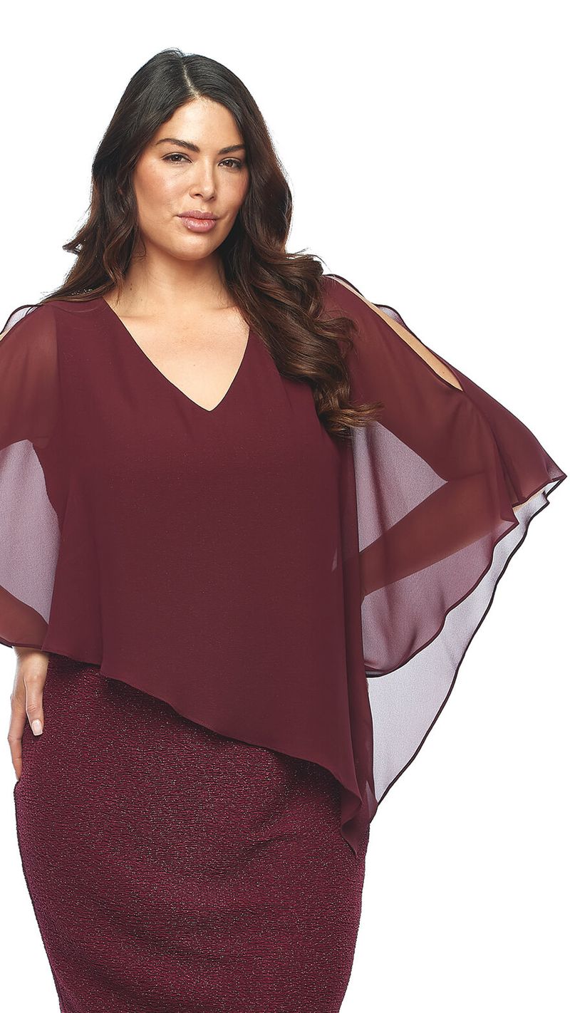 Layla Jones Stretch Galaxy Chiffon Claret LJ0476