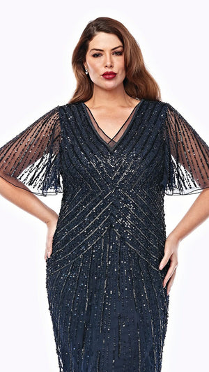 Layla Jones LJ0507 Short sequin mesh dress