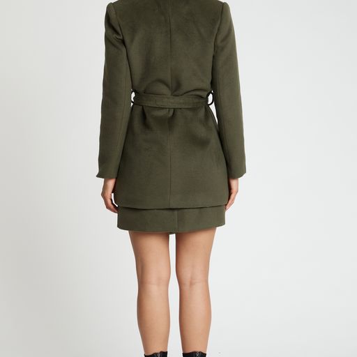 Honey and Beau High Flier Aline Coat Khaki