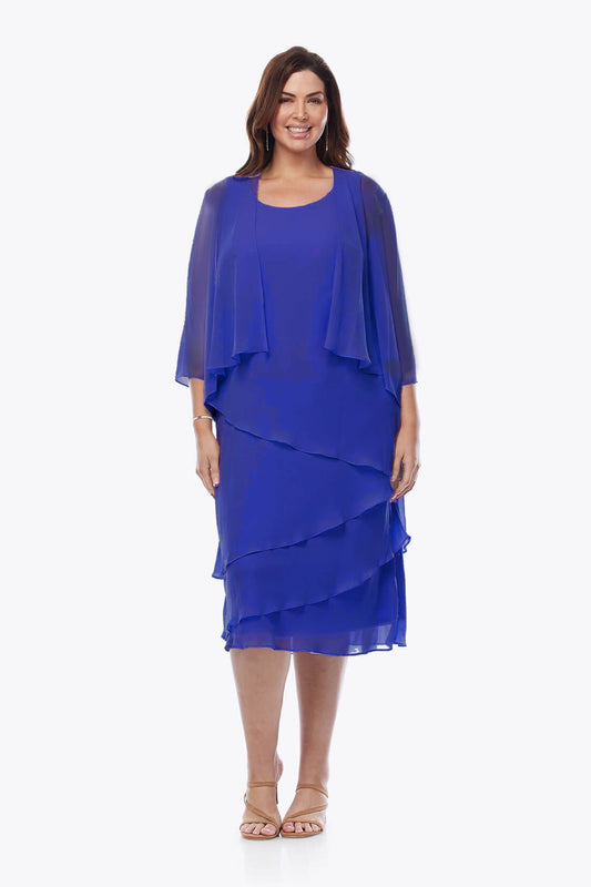 Layla Jones LJ0359 Layered Dress Royal