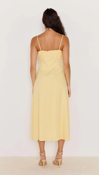 Minkpink Gigi Midi Dress - Yellow