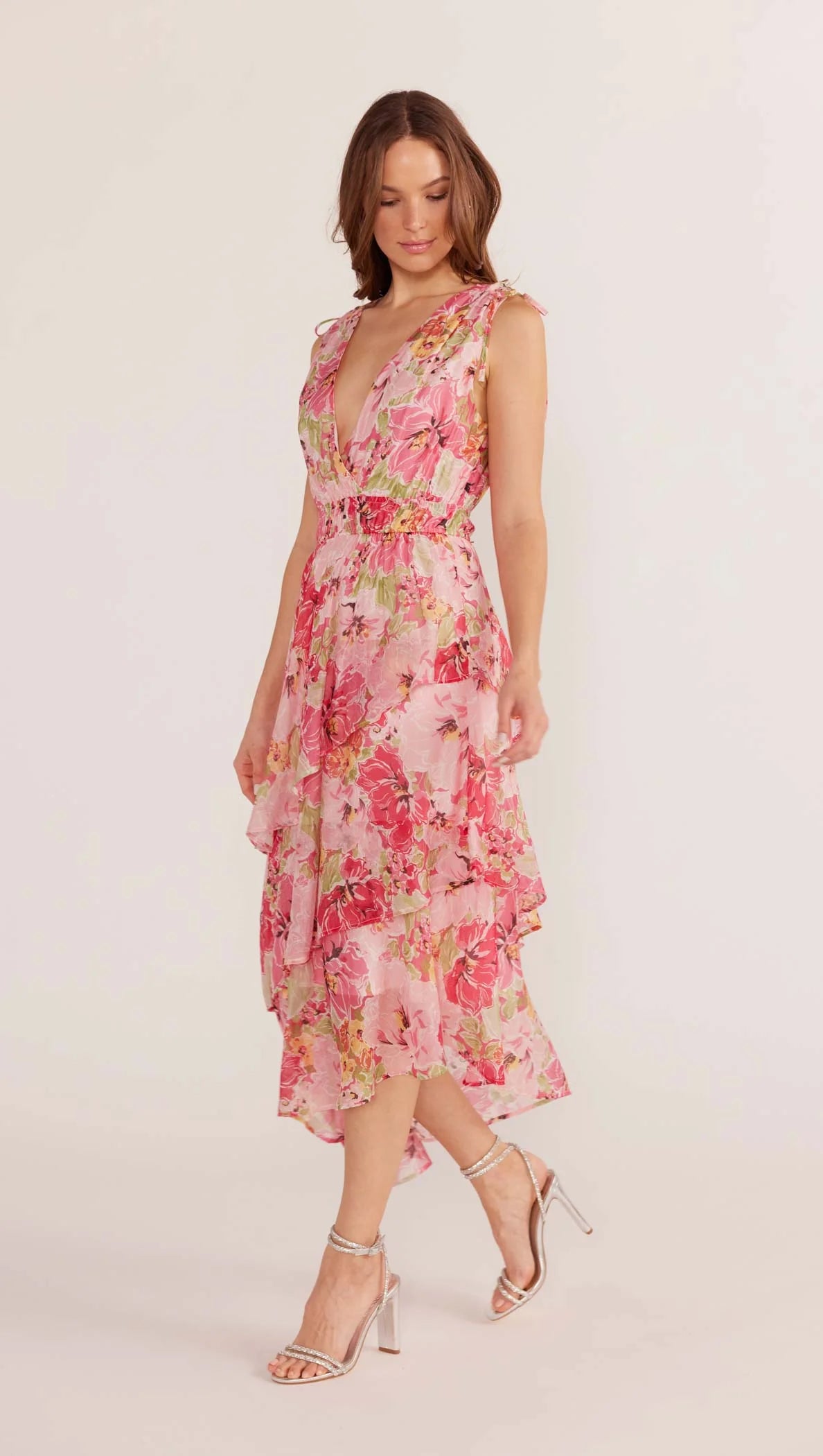 Minkpink Simone Tiered Midi Dress