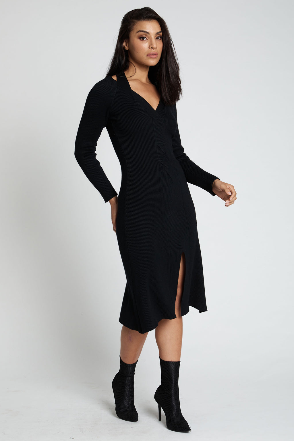 Honey & Beau So Shieke Knit Dress - Black