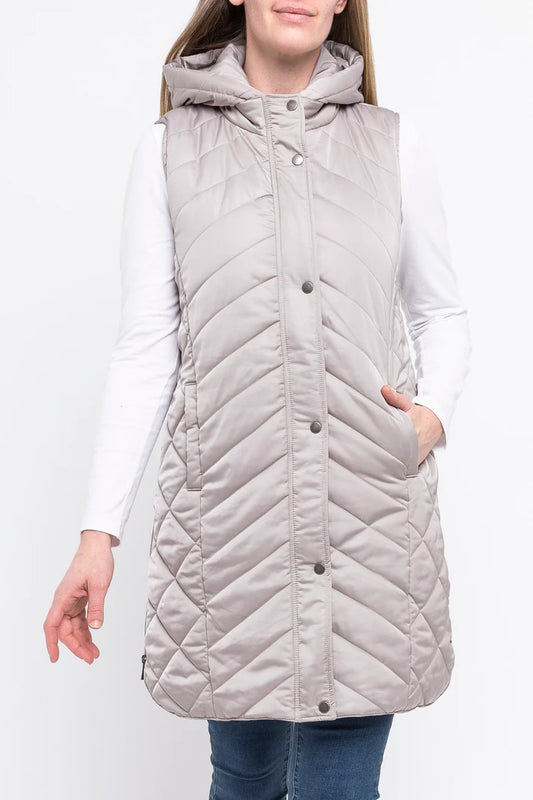 Jump - Quilted S/Less Puffer - Concrete