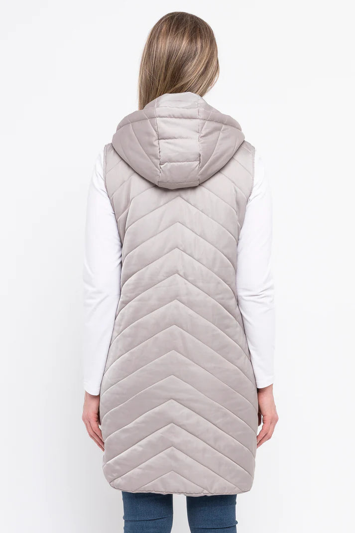Jump - Quilted S/Less Puffer - Concrete