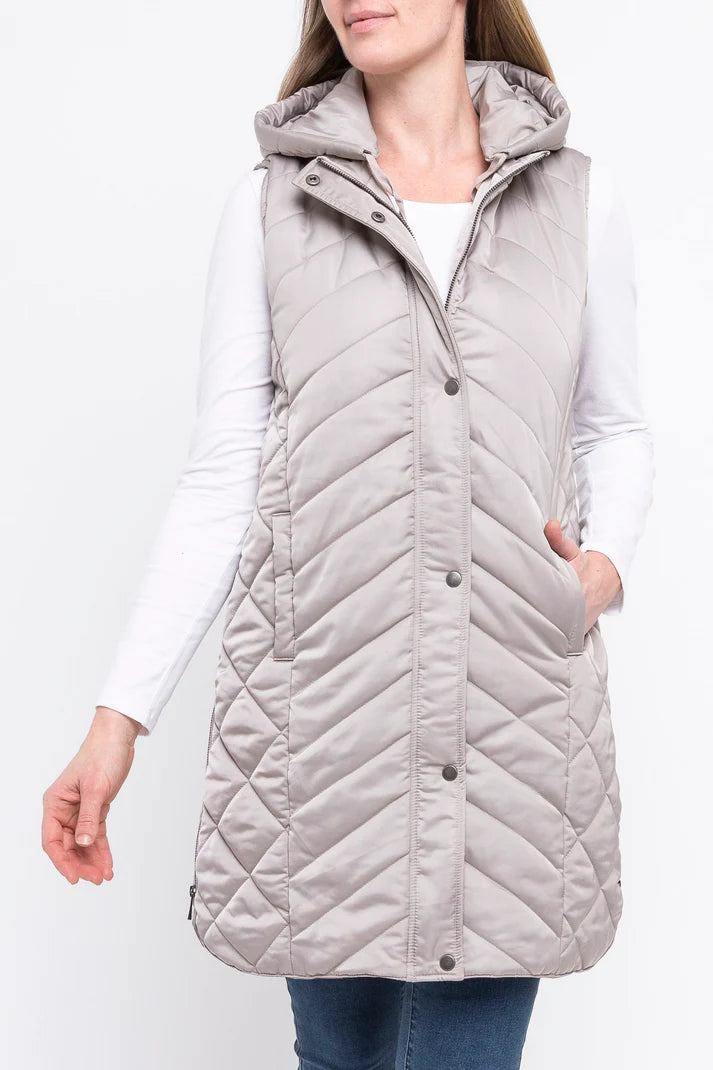 Jump - Quilted S/Less Puffer - Concrete