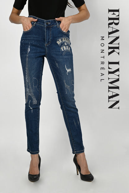 Frank Lyman Blue Denim Paris Pant