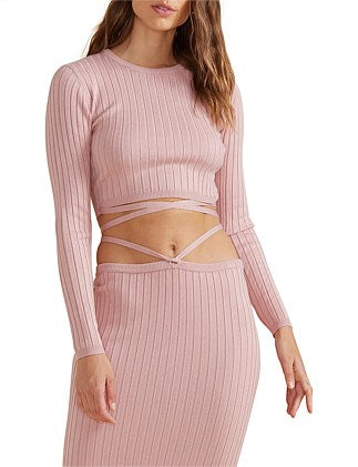 Minkpink - Aria Knit Crop Top - Dusty Lilac