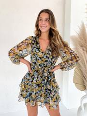 Mink Pink Zareen Frill Mini Dress