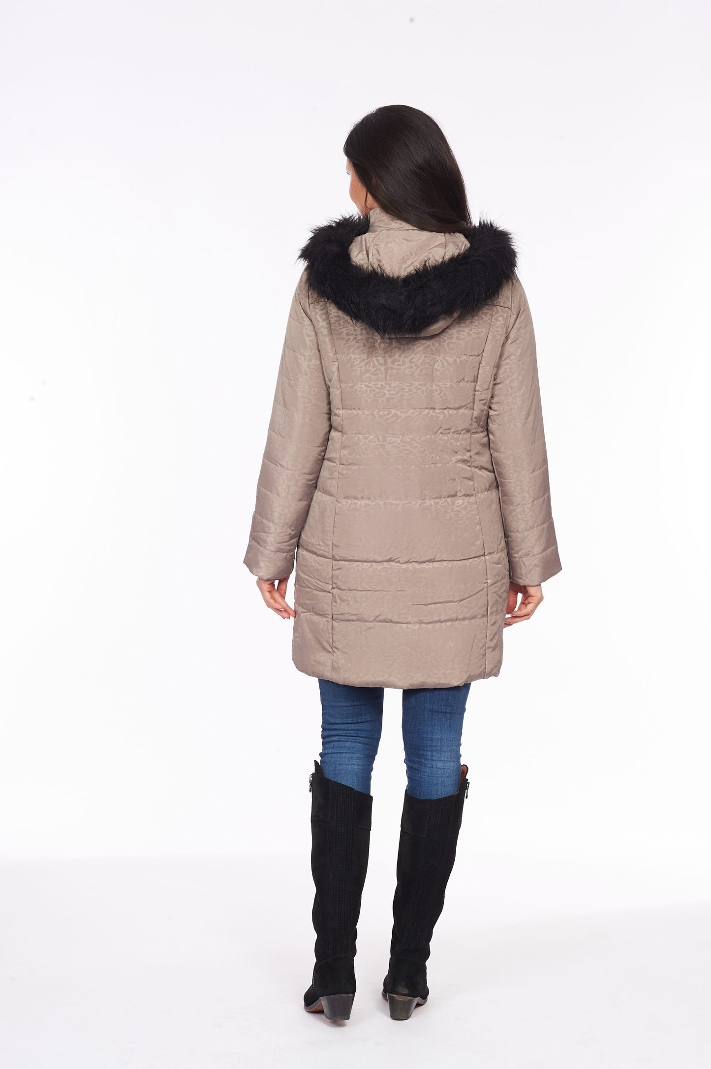 Sabena Faux Fur Trim Padded Puffer