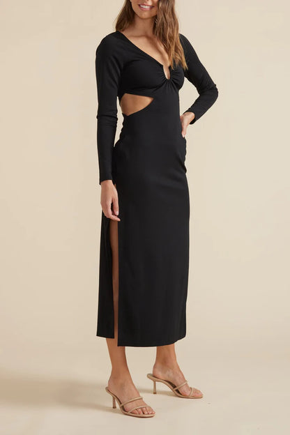 Minkpink Havanna Midi Dress Black