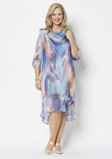 Swish - Opal Hues Cowl Dress
