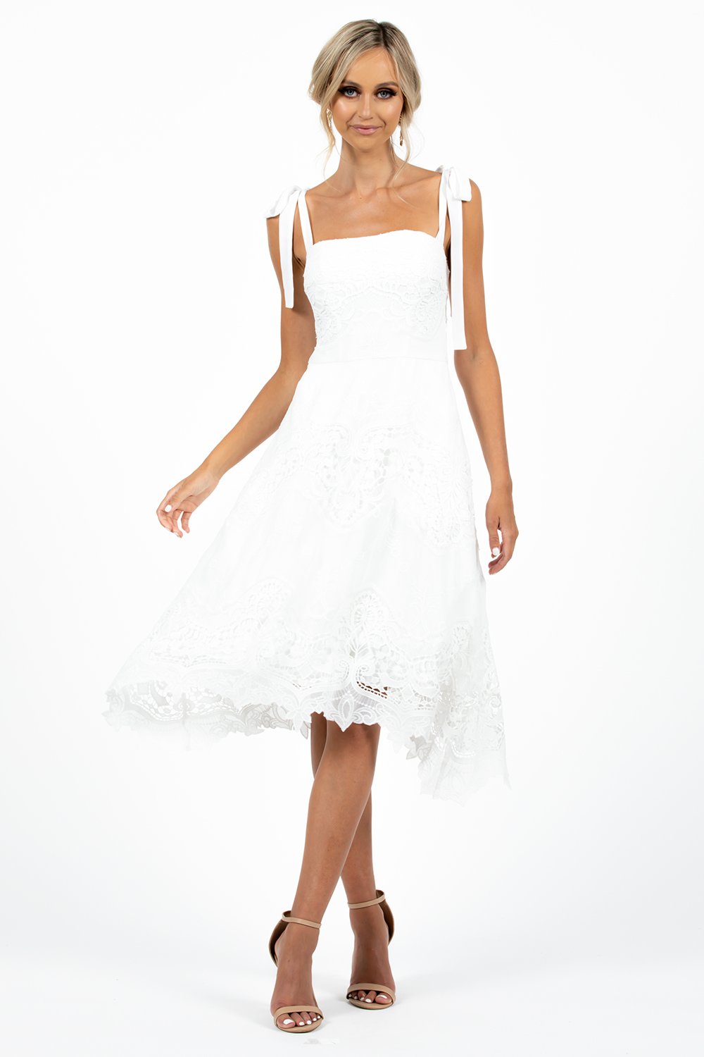 Eleanor Lace Dress White