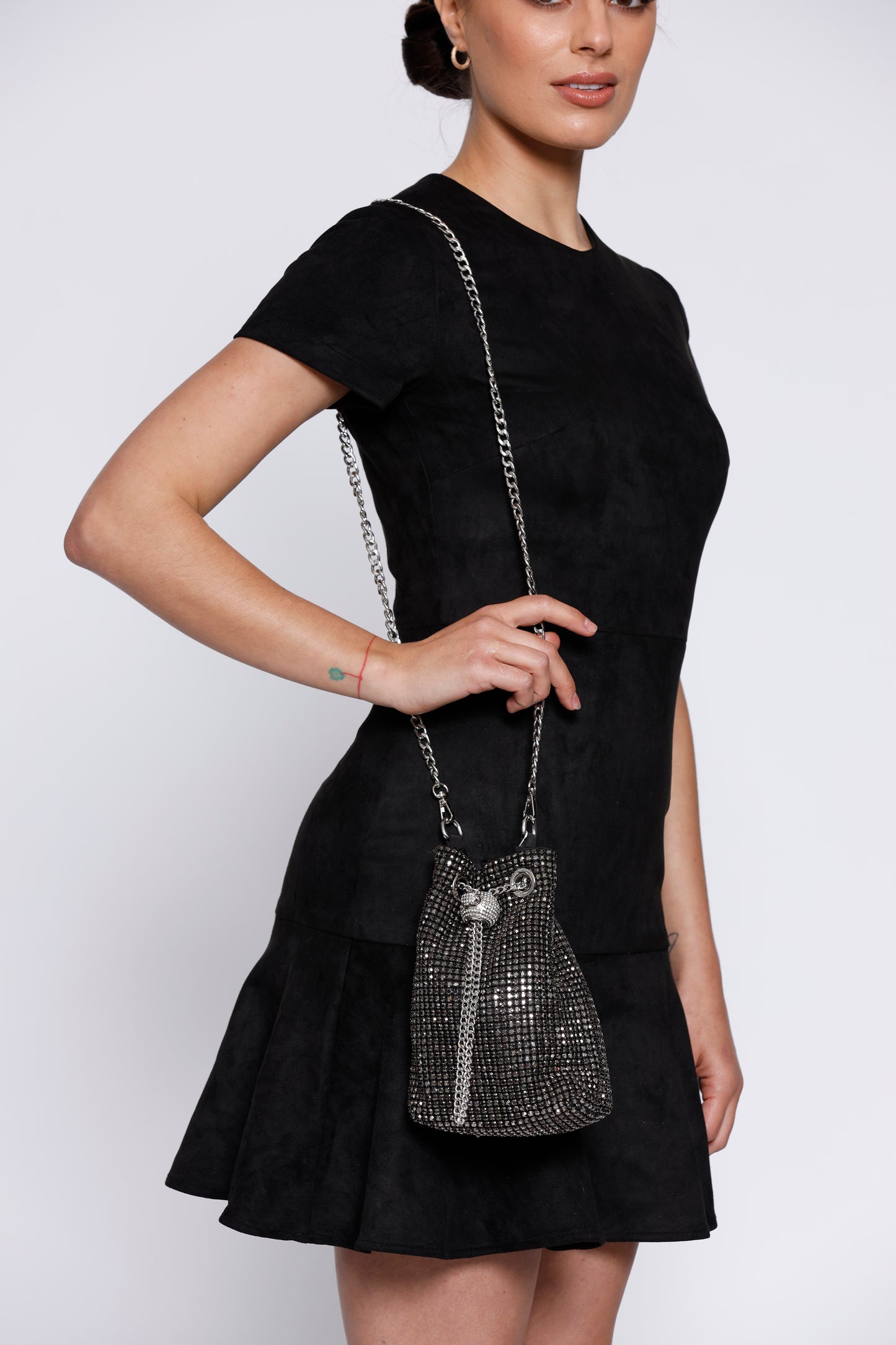 Honey And Beau Gigi Black Sequin Bag