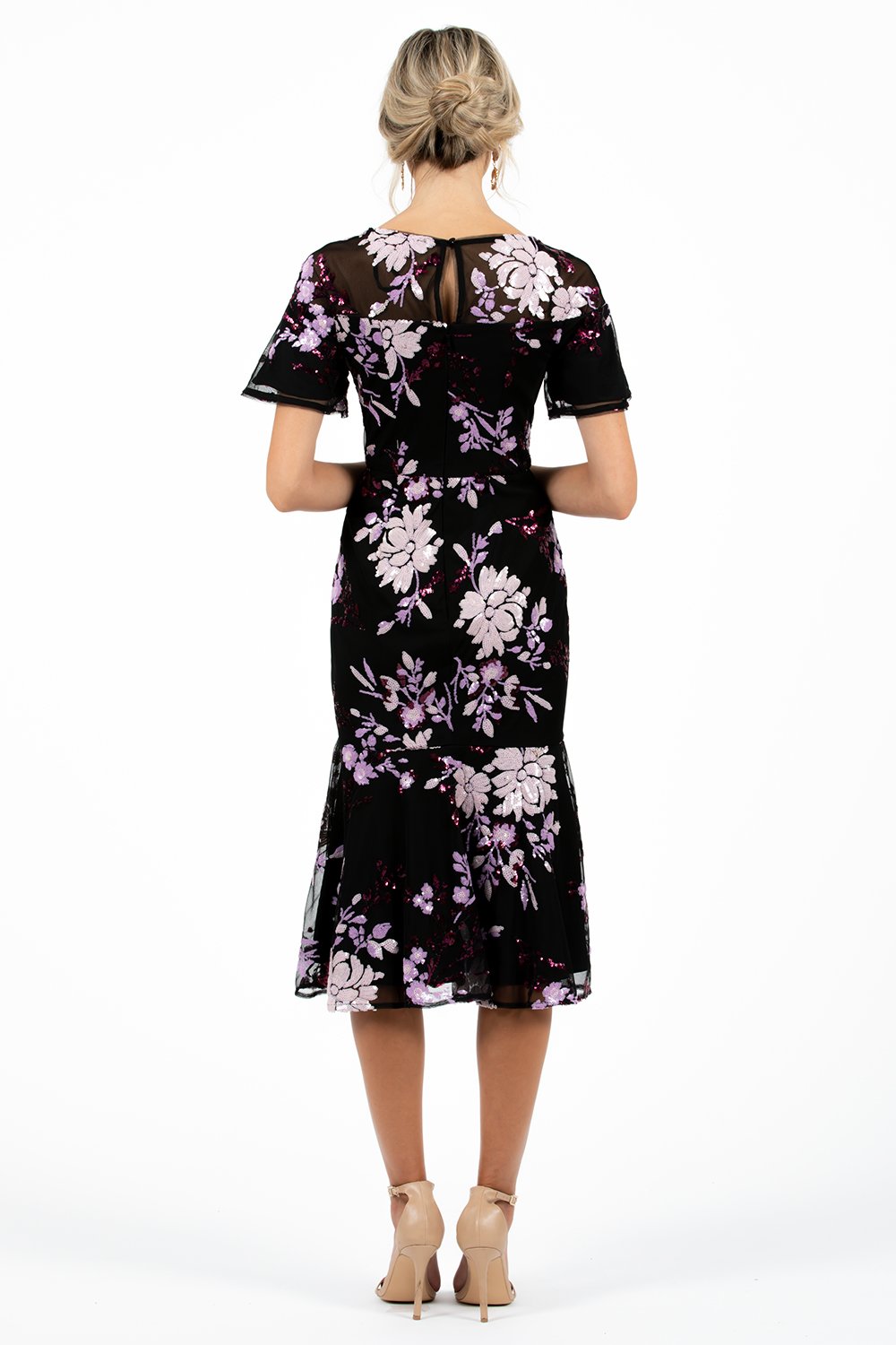 Bariano Hannah Sequin Lace Dress