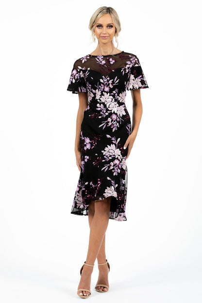 Bariano Hannah Sequin Lace Dress