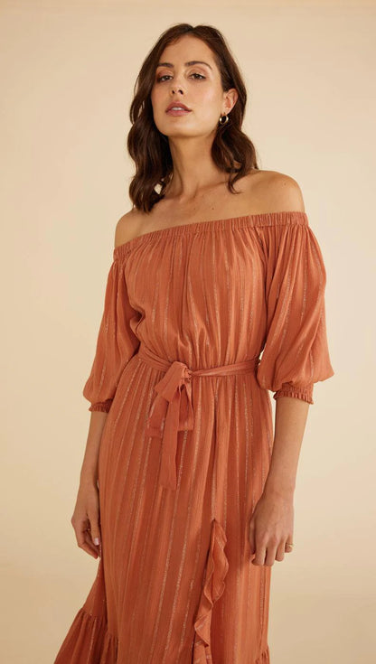 Minkpink Kaia Off Shoulder Midi Dress