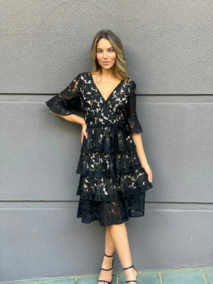 Sugar and Spice Lace Black Dress