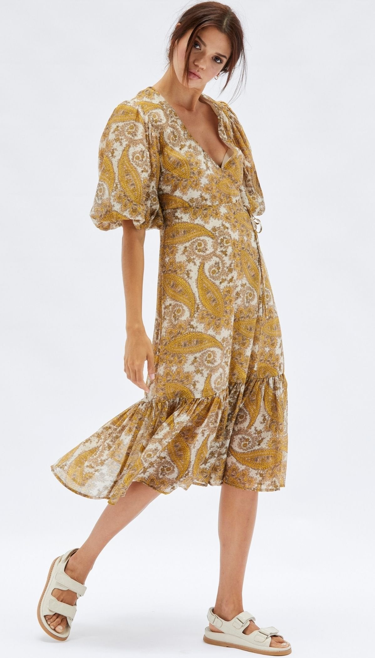 Mink Pink Sistan Wrap Midi Dress