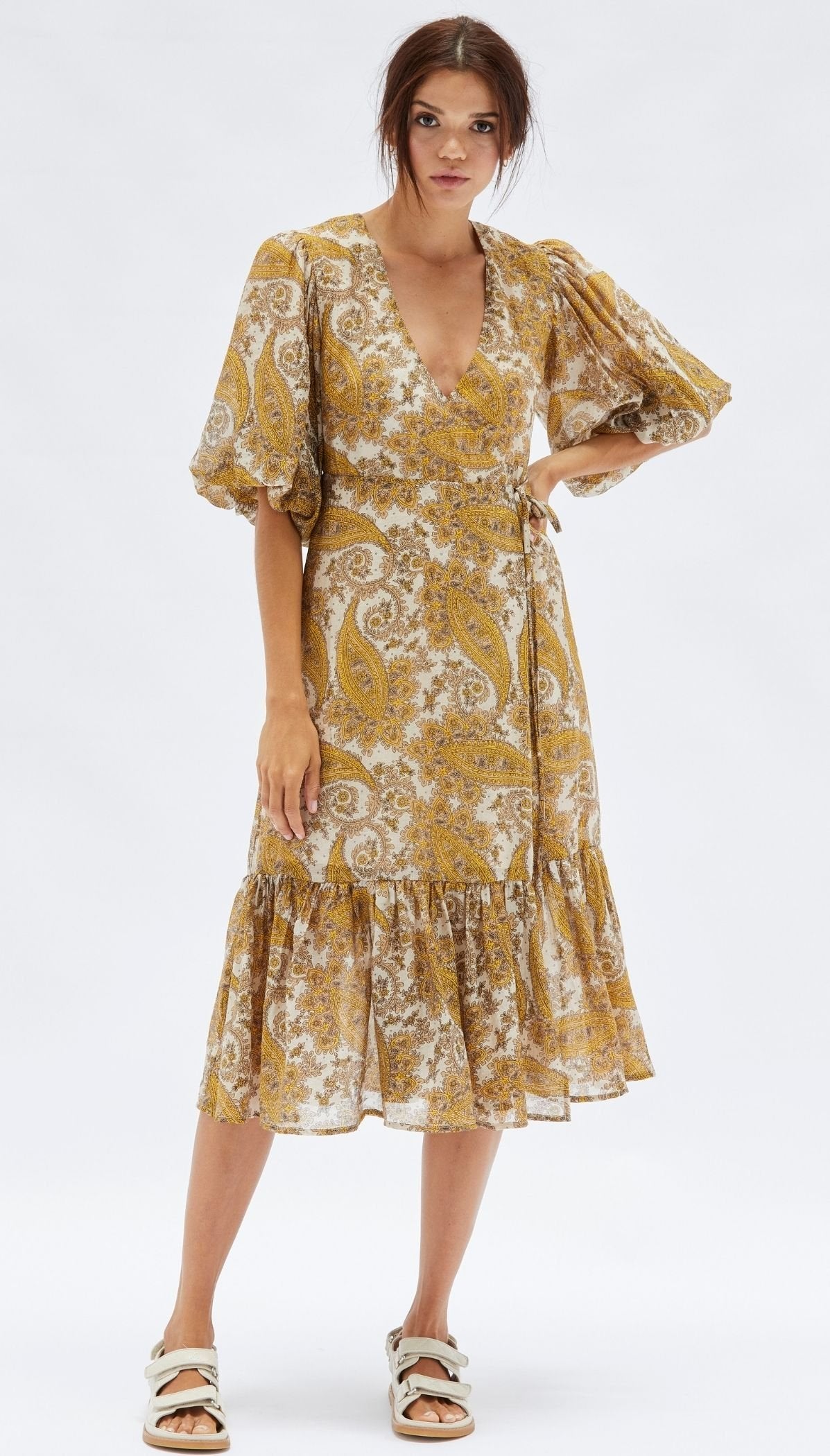 Mink Pink Sistan Wrap Midi Dress