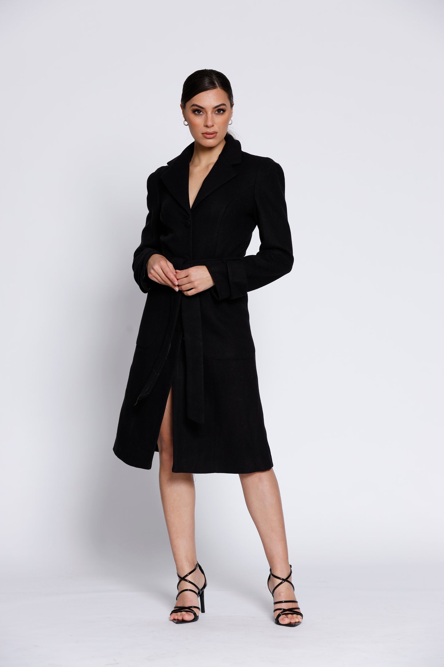 Pink Ruby Time Traveller Coat Black