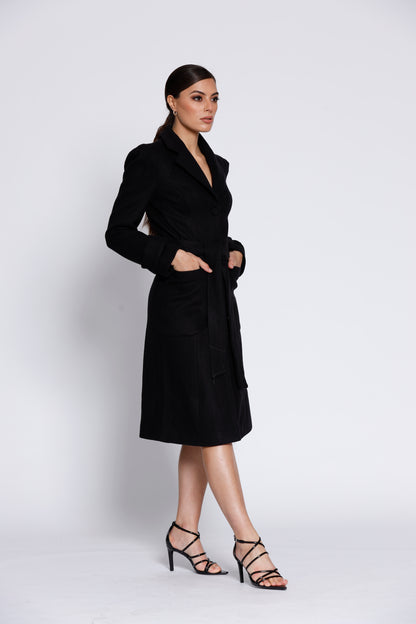 Pink Ruby Time Traveller Coat Black