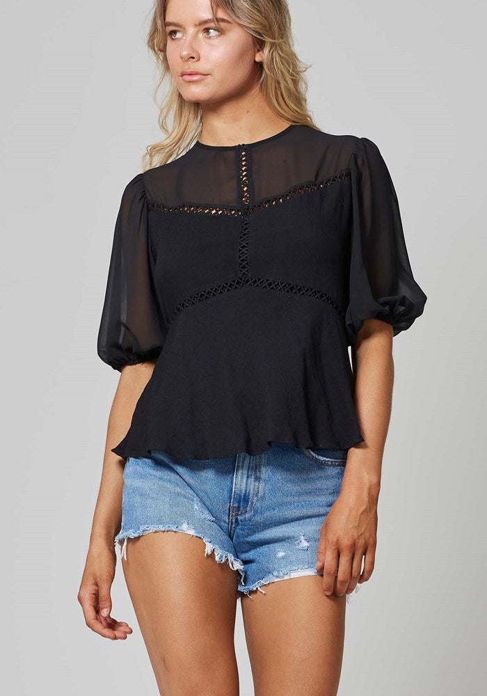 Three of Something - Follow you home blouse - Black