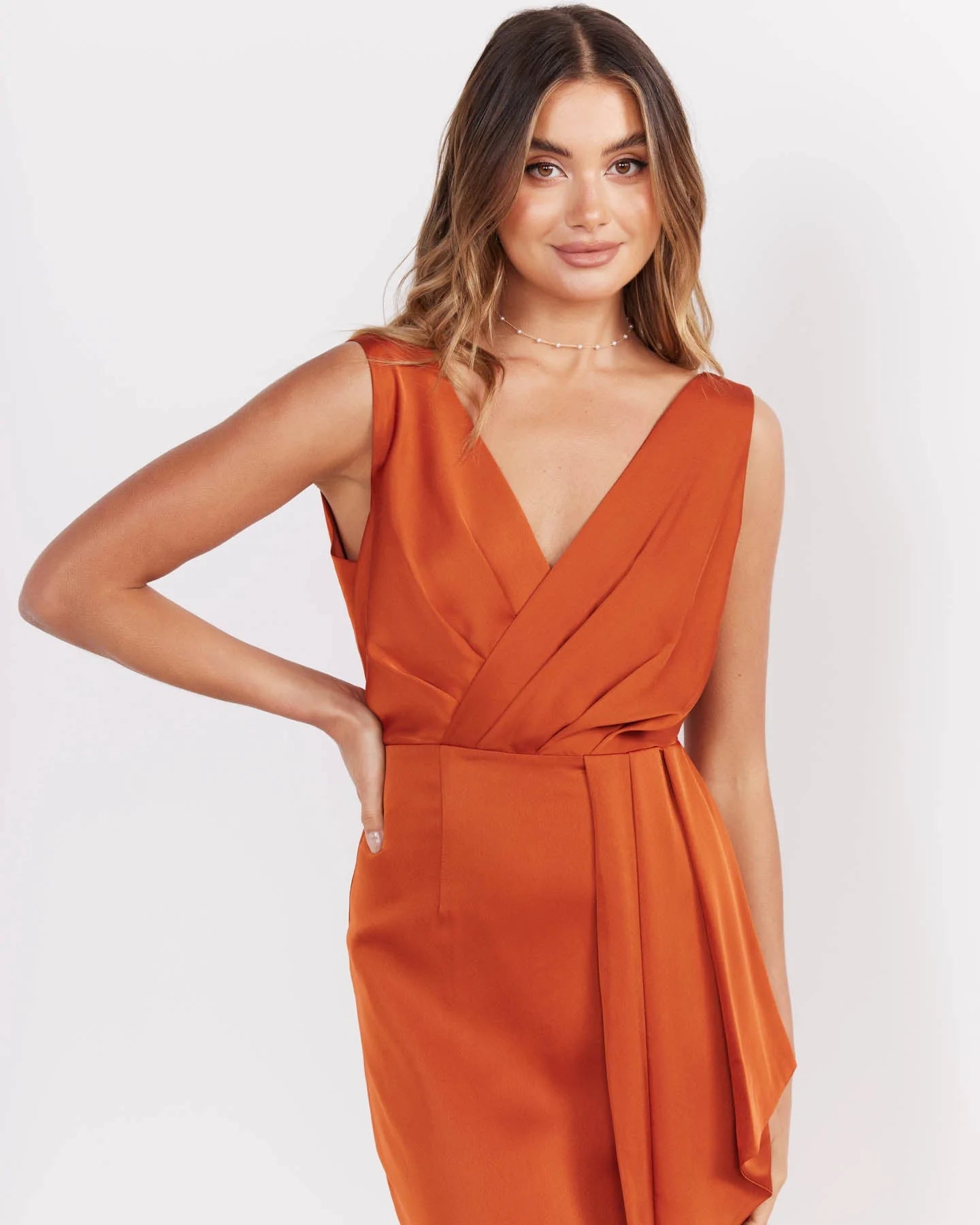 Two Sisters the Label Goddess Dress - Rust