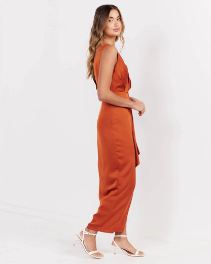 Two Sisters the Label Goddess Dress - Rust