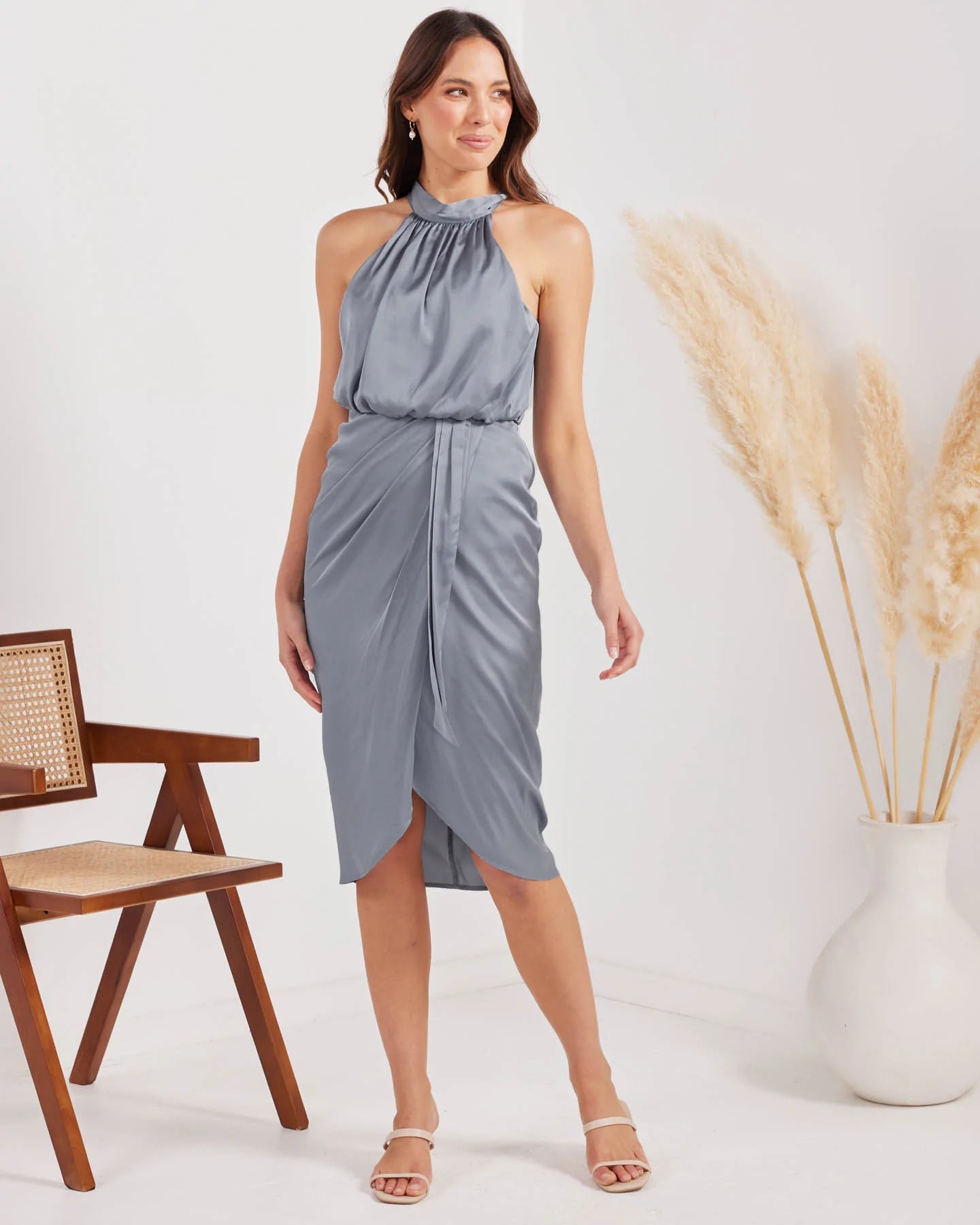 Two Sisters Karina Dress Midi TS781 Grey
