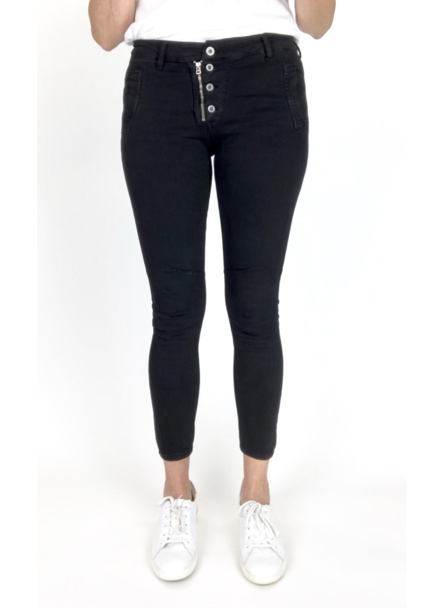 Various Colours Denim Button Jeans - Italian Star