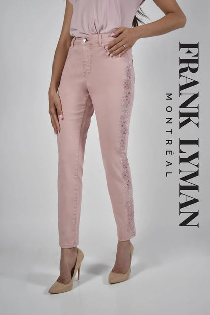 Frank Lyman Blush Woven Denim Pant